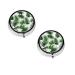 Palm Tree Green Leaves Printed Mini Round Pill Box Pill Box 3 Compartment Medicine Pill Case Pill Organizer Travel Pillbox Portable Pill Box for Pocket Home Office Use