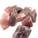 Natural Crystal Rough Natural Crystals and Stones Natural Raw Gemstone Red Strawberry Quartz Crystal Material Stone 300g for Decoration QINTINYIN