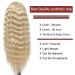 30 Inch Blonde Loose Deep Wave Synthetic Lace Front Wig for Women with Simulated Scalp - Buy Online on GoSupps.com