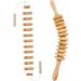 Wooden Massage Roller & Back Roll Ropes - 12 Rolls 360 Curved Muscle Relief & Anti-Cellulite Tool - Buy Online on GoSupps.com
