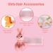 HQCM 60 PCS Seamless Ponytail Holder Hair Accessories for Girls - Multicolor Mini Baby Cartoon Hair Ties with Bow, Elastic Bands, and Clips for Kids - Buy Online on GoSupps.com