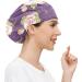 Adjustable Working Caps Tie Back Cover Hair Bouffant Hats Sweatband - 24 Floral Pattern - Unisex, One Size Fit All - Buy Online on GoSupps.com