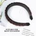 VUKU Fluffy 2 Strands Synthetic Hair Braid Headband - Brown | Wide Non-Slip Twist Braided Headband for Girls and Women - Buy Online on GoSupps.com