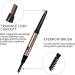 Makeup Brow Pencil - Eyebrow Pencil Double-Headed | Auto-Rotating Triangle Eyebrow Pencil Pencil Waterproof Long Lasting Eyebrow Pencil with Brush Rowces Grey - Buy Online on GoSupps.com