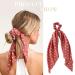 12 Pcs Chiffon Floral Hair Scarf Scrunchies - Vintage Ponytail Holder & Hair Bands for Women Girls - Buy Online on GoSupps.com