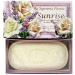 Sunrise'- Rose and Lavender Scented Soap 10.5 Ounces by Saponificio Artigianale Fiorentino. Luxury Single Handmade Soap Bar (TZ479)