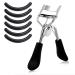 Eyelash Curler, GreenLife Eyelash Curler with 6 Silicone Refill Pads Professional Makeup Tool Durable Lash Curler Fit Universal Eye Shapes Easily and Safely Get Long-Lasting Curl