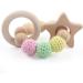 Beech Wooden Teething Toys 4 Pack - Natural Baby Chewable Wood Teethers Set for Soothing Relief - Toddler Gift Jewelry Cloud Cat Star Bird - Buy Online on GoSupps.com