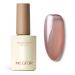 MEGIOR Pearl Jelly Brown Gel Nail Polish 15ML Shimmer Gel Polish 1PC White Glitter Nail Polish Gel Soak Off UV Gel Polish Translucent Color Neutral Gel Polish for Nail Art Manicure DIY at Home