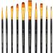 Transon 20pcs Art Painting Brush Set for Acrylic Watercolor Gouache - Ideal for Hobby, Crafts, Face Painting - Black - Buy Online on GoSupps.com
