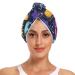 Skulls Stars Graffiti Hair Towel 2 Pack Super Absorbent Hair Drying Towel Quick Dry Hair Turbans Head Towel with Button Twisty Wrap for Women Girls