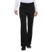 Dickies Xtreme Stretch Women Scrubs Pant Mid Rise Rib Knit Waistband DK020 Large Black