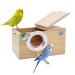 Parakeet Nest Box Budgie Nesting House Cockatiel Breeding Parrots Mating Box for Lovebird Large and Medium-Sized Birds S(7.87 x 4.72 x 4.72 inch)
