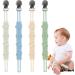 Baok Baby Schnullerhalter - 4 Anti-Tie-Off Steel Pacifier Chains | Silicone Pacifier Holders for Babies & Parents - Buy Online on GoSupps.com