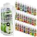 C.P.Sports beverage syrup for mineral drink i syrup sugar-free for vital drink apple with vitamins i beverage concentrate for mixing with water for sports drink I 2 liter + 2 pump dispenser apple (2 Pack)