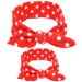 Rosie the Riveter Headbands for Women Baby Girl Cute Soft Stretch Headbands Knotted Rabbit Headwear Bandana for Mom & Baby Red Polka Dot 01 Red Polka Dot 2 Piece Assortment