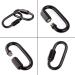 6 Pcs M4 Black Carabiner Chain Quick Links Connector 4mm Thickness Oval Stainless Steel Locking Carabiner Screw Lock Clip By STARVAST for Swing Play Set and Outdoor Equipment - Buy Online on GoSupps.com