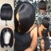 Supyini 12-Inch Black Wig with Fringe - 100% Brazilian Afro Real Hair No Lace Front Smooth PU Fake Scalp for Women - Buy Online on GoSupps.com