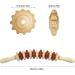 Wooden Massage Roller - Back & Body Massager for Pain Relief Anti-Cellulite Ideal for Sports & Yoga - Natural Wood | Fast International Shipping - Buy Online on GoSupps.com