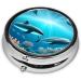 Whales Under The Sea Pill Box - 3 Compartment Portable Organizer for Travel & Purse - Buy Online on GoSupps.com