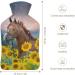 Buy Sunflower Horse Hot Water Bottle with Plush Cover | Hand Warmer for Adults & Kids - 26.5x15.3cm | International Shipping Available - Buy Online on GoSupps.com