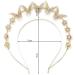 Urieo Butterfly Goddess Halo Crown Headpiece - Gold Crystal Bridal Tiara for Women - Buy Online on GoSupps.com