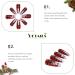 Vatocu Christmas False Nails - Long Xmas Press on Nails with Snowflakes Glitter - 24pcs Ballerina Acrylic Stick on Nails for Women and Girls - Buy Online on GoSupps.com