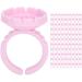 Eyelash Extension Glue Ring Cup 1.5cm / 0.6in Stable Wearing Easy To Wear Eyelash Glue Ring Cup Strong Flexibility for Professional Use(Pink 100 pcs a pack) - Buy Online on GoSupps.com
