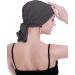 Osvyo Bamboo Chemo Headscarf for Women - Dark Gray Turban for Hair Loss | Cancer Patient Headgear in Sealed Packaging - Buy Online on GoSupps.com