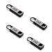 Zpsolution Luggage Zipper Pull Replacement - Heavy Duty Detachable Zipper Pullers Repair for Suitcases Easy to Use Larger Stronger 4 Black