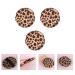 Beaupretty 4pcs Leopard Print Round Puff - Large Flocking Cloth Makeup Powder Puffs for Flawless Application | International Shipping Available - Buy Online on GoSupps.com