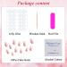 French Nude Medium Length Coffin Press on Nails - Glossy Square False Nails for Women - Reusable Acrylic Nails - 24pcs - Buy Online on GoSupps.com