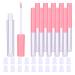 20Pcs Empty Lip Gloss Tubes Cute 1.3ml Pink Empty Lip Gloss Tubes with Wand Clear Refillable Lip Gloss Containers Empty DIY Lip Gloss Bottles with Rubber Stoppers Pink2-20
