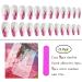 Fairvir Fashion Glossy Fake Nails Pink Flame Full Cover Aryclic Oval False Nails Party Night Club Clip Press on Nail for Women and Girls - Buy Online on GoSupps.com
