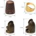 Adjustable Metal Sewing Thimble Finger Protector Set | 4 Piece Hand-Working Needlework Fingertip DIY Sewing Tools - Buy Online on GoSupps.com