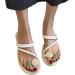 XTZYGLFD Women's Woven Slide Sandals - Comfortable Flat Pineapple Summer Fashion Sandals in White (UK 5) | International Shipping - Buy Online on GoSupps.com