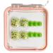 AJTUTUS French Tips Press on Toenails Fashionable Short Square Toe Stick on Colorful False Toe s for Women and Girls