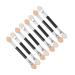 DRESSOOS 20pcs Latex Eye Shadow Stick Dual Sided Eyeshadow Brush Eyeshadow Brush Kit Plastic Make up Laye