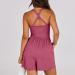 Women's Summer Short Jumpsuit - Sexy High Waist Romper with Sleeves & Circular Neckline | Y2K Aesthetic Playsuit - Perfect for Workouts - Available in Red XL - Buy Online on GoSupps.com