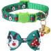 Lamphyface Christmas Cat Collar Breakaway with Bow Tie and Bell - Adjustable Safety Red+Green - Buy Online on GoSupps.com