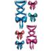 TAFLY Temporary Tattooing 3D Legs Pink Ribbon Bow Fake Tattoo Waterproof Sticker 5 Sheets