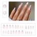 Luvadeyo 24 PCs Press On Nails - Medium Almond Fake Nails with Glue Purple Flower Designs for Women & Girls - Buy Online on GoSupps.com