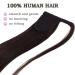 Buy SEGO Dark Brown Ponytail Hairpiece - Clip-in Remy Hair Extensions (20/50cm 95g) for Effortless Style - Buy Online on GoSupps.com