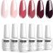 Vishine Gel Nail Polish KIT 6 Colors - Misty Pink & Midnight Rose Series Pastel Pink Wine Tone Home Nail Art Salon Gel Manicure Set - Buy Online on GoSupps.com