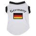 Petitebelle Germany & Flag Puppy Dog Shirt (White/Black Trim Large) White/Black Trim L