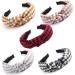 VELSCRUN 5 Pcs Plaid Headband Vintage Womens Headbands Knotted Headbands for Women Wide Headbands for Women Headbands Women Hair Knot Top Headbands with Buffalo Plaid 5 Colors headbands 01