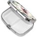Modern Botanical Printed Square Pill Box - Portable Travel Medicine Organizer for International Shipping - Buy Online on GoSupps.com