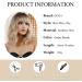 OUFEI Ombre Blonde Wigs for Women Short Wavy Wig With Bangs Natural Synthetic Hair Heat Resistant Wigs for Daily Party Cosplay Wear Ombre blonde(1118-1) - Buy Online on GoSupps.com
