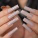 Extra Long Square Glossy Acrylic Press-On Nails - 24pcs for Women | Perfect for Prom & Parties - Shop Internationally! - Buy Online on GoSupps.com