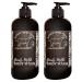 Golden Goat Farms Vanilla & Sugared Apricot Scented Body Wash with Goat Milk 16 Oz (2 Pack)